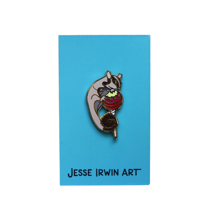 Jesse Irwin Enamel Pin | Sugar Glider on Lollipop