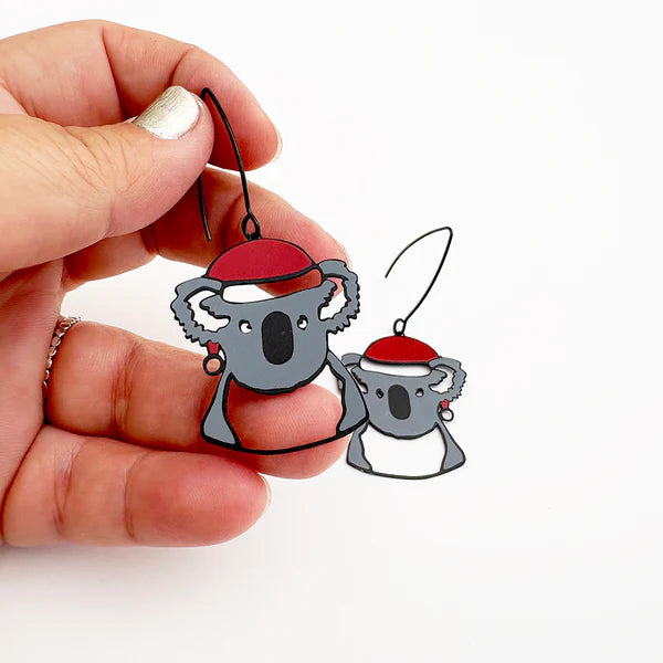 Denz Midi Christmas Koala Earrings