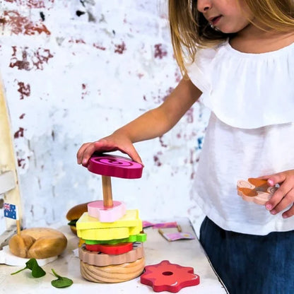 Make Me Iconic Wooden Toy | Australian Iconic Stacking Burger