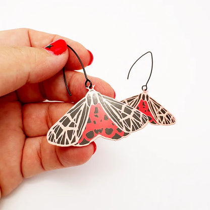 Denz Midi Moth Earrings | Ornate Tiger