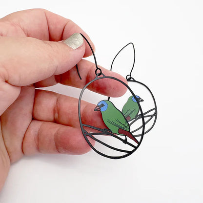 Denz Midi Blue-Faced Parrotfinch Earrings