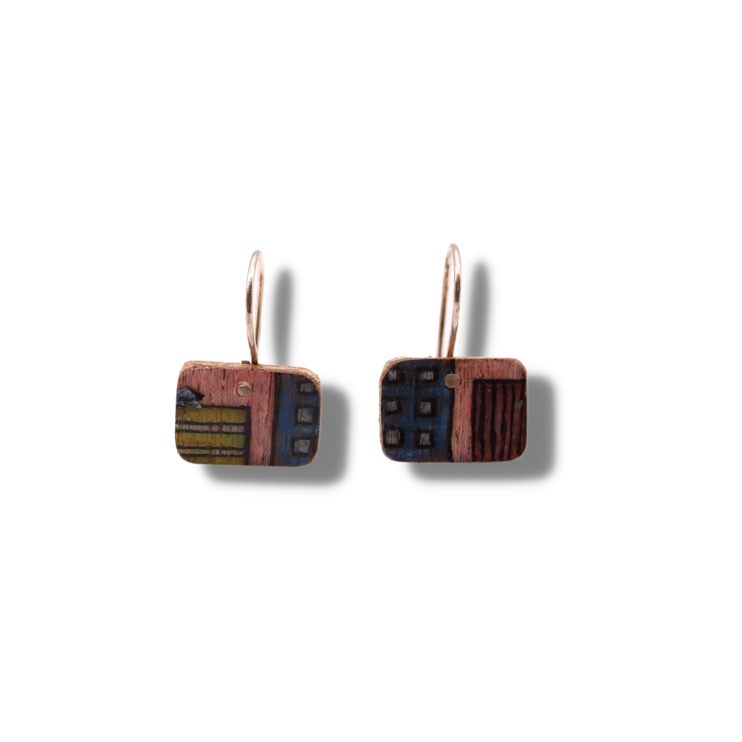 Chloë Waddell Hand-Coloured Plywood Earring X-Small | #7