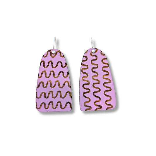 Each To Own Scribbly Drop Earrings | Lilac
