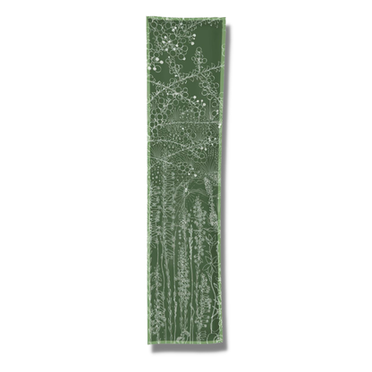 Edith Rewa Silk Scarf | Green Robur Leaf