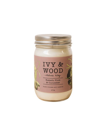 Ivy & Wood Candle | Kakadu Plum and Cucumber