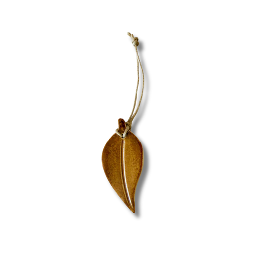 Kim Wallace Eucalyptus Leaf Ornament | Amber - Small