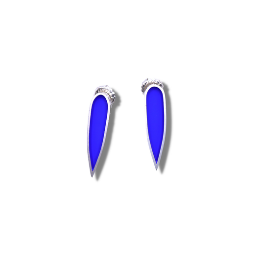 Mari Hirata Earrings | Deepest Blues Skink