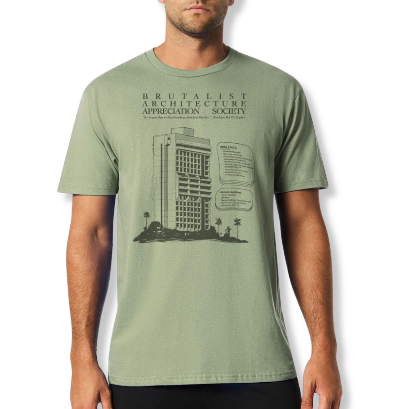 Phoebe Paradise T-shirt | Brutalist Appreciation Society - Sage