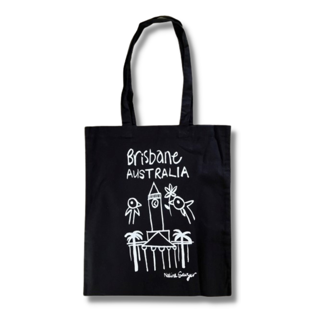 Brisbane Tote Bag Illustrated by Nadine Sawyer