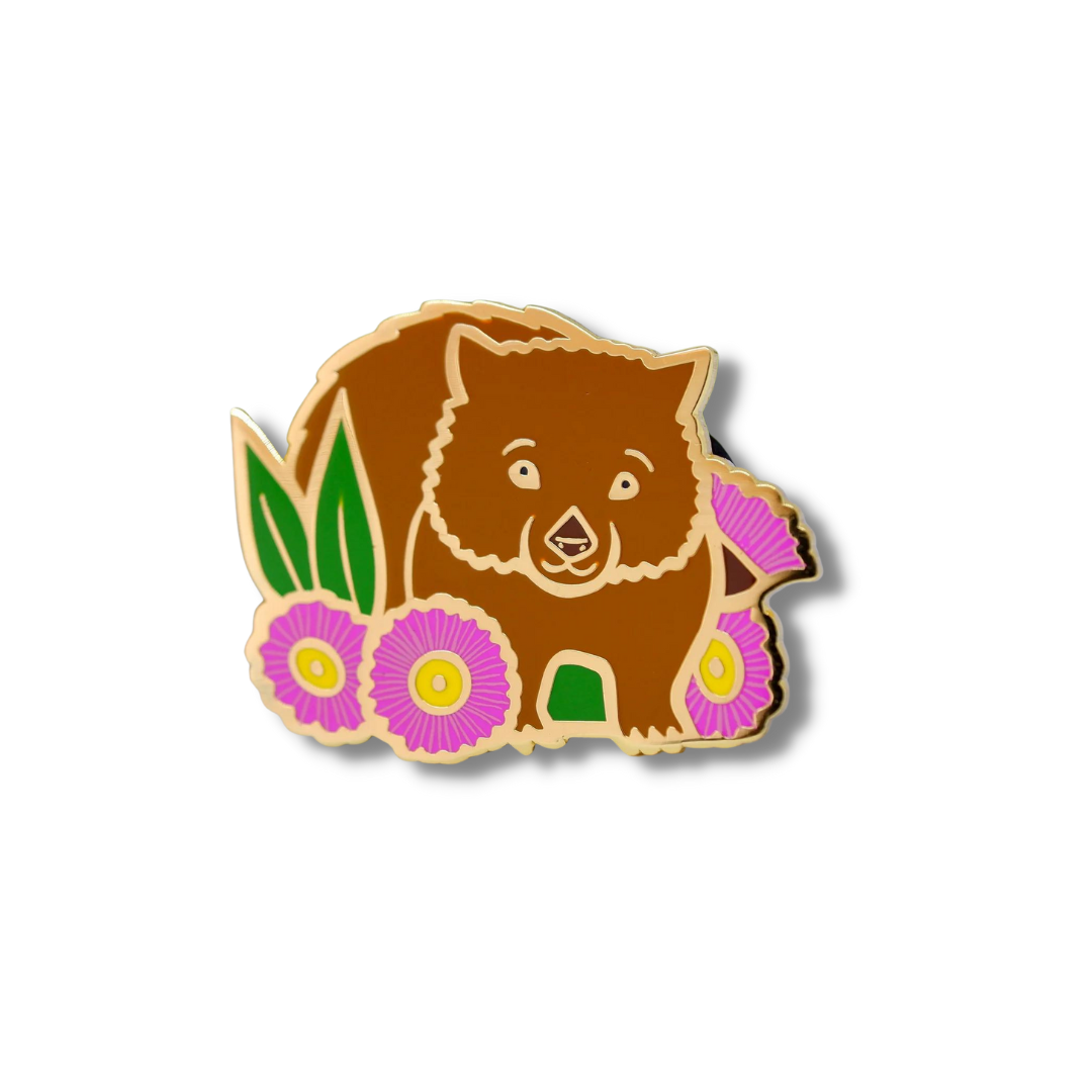 Jesse Irwin Enamel Pin | Wombat and Gumnut Blossom