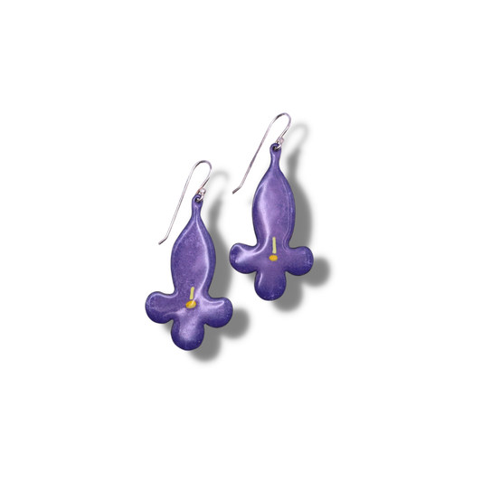 Xiao Earrings | Enamel Jacaranda