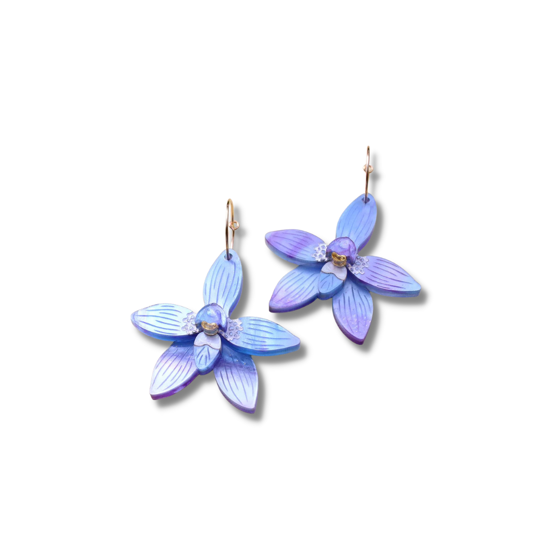 Eliza Rose Waxlip Orchid Stud Dangle Earrings