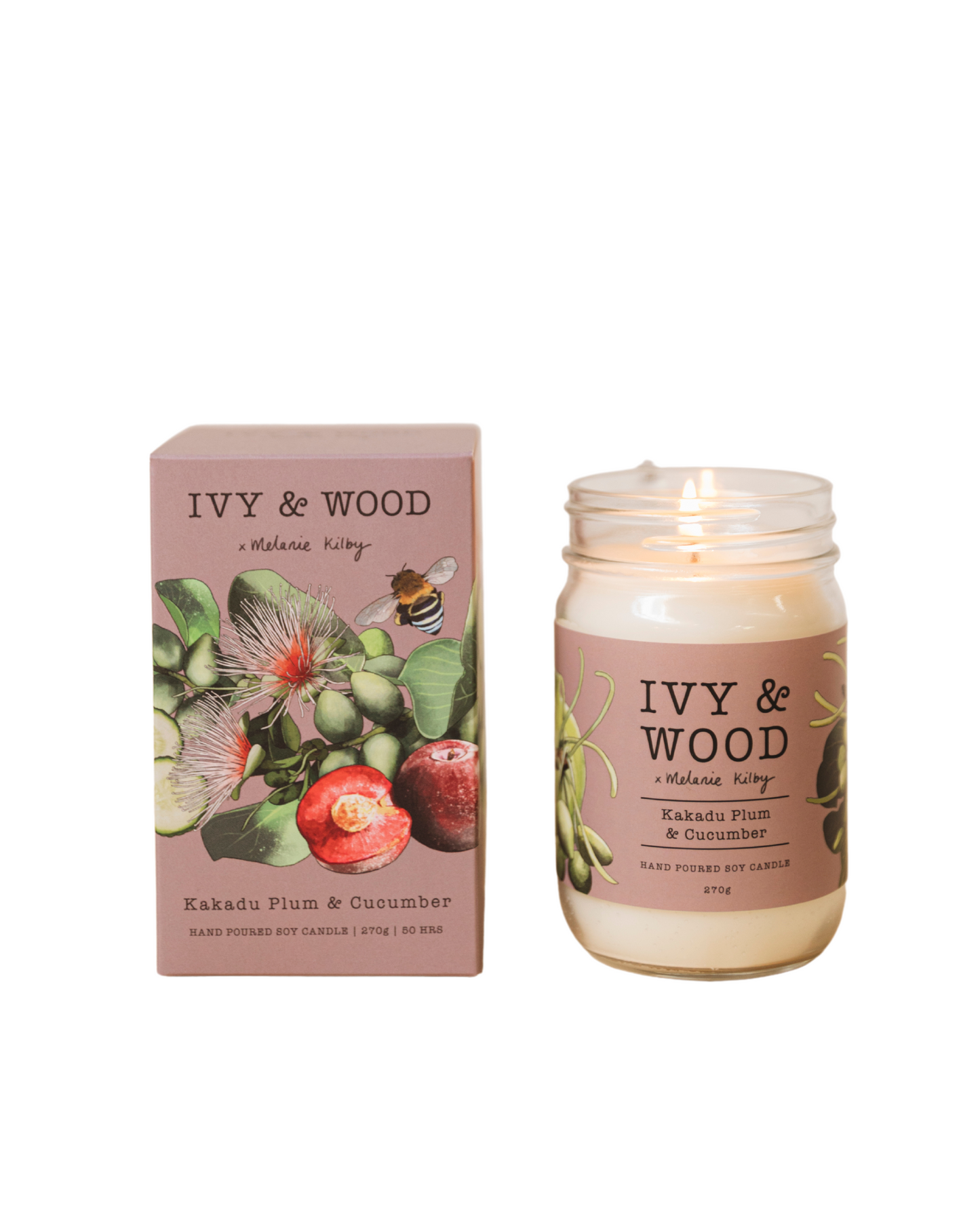 Ivy & Wood Candle | Kakadu Plum and Cucumber