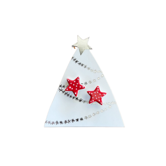 Paper Boat Press Studs | Spotty Red Star